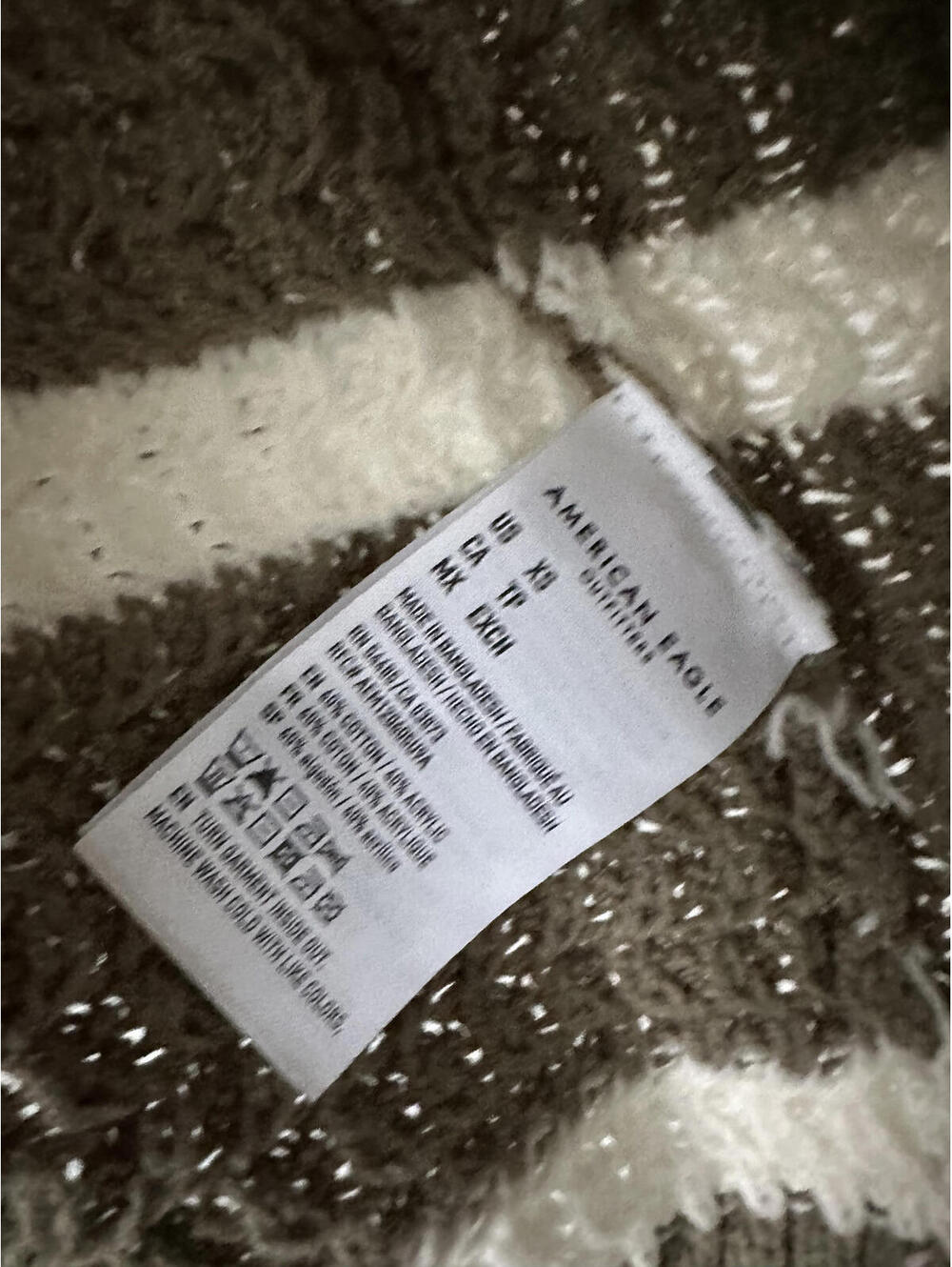 AE Open Knit Cardigan American Eagle NWT Washed Olive XS - Picture 5 of 9